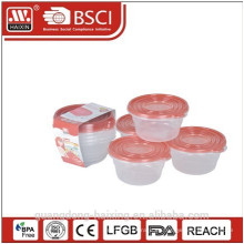 4pcs 0,76 L alimento plástico contenedor Set